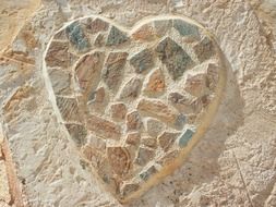 art decoration heart love mosaic