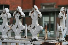 rail fence wall metal rural