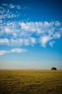 field sky clouds nature landscape