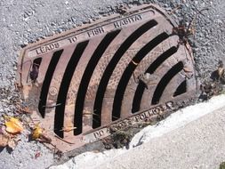 metal drain rust street urban