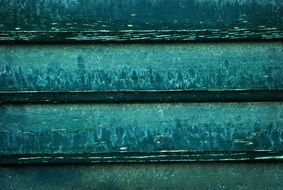 wood green turquoise water blind