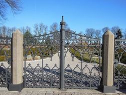 wrought iron gates old patterned