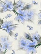 blue floral design as background