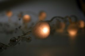 background with chain and illuminated balls