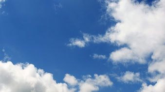 peaceful summer sky with white clouds