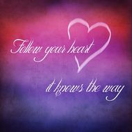 romantic quotation on a purple background