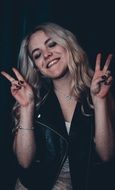 beauty blonde young girl model fashion look