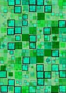 abstract green square pattern