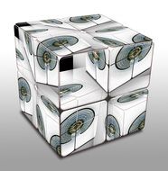 cube art abstract design geometric