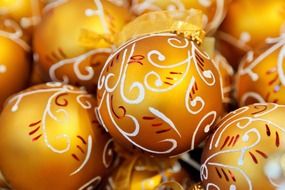 gold Christmas balls