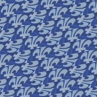 blue background with fleur de lis pattern
