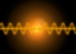 light yellow sine wave black background