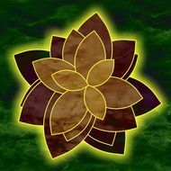 flower form pattern design green