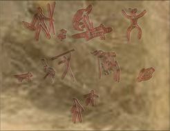 prehistoric rock art background