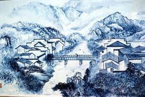 picture in the chinese porcelain