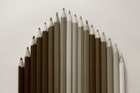 crayons color scale black white