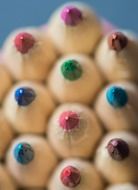 colored wooden sharp crayons