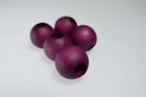 purple wood beads