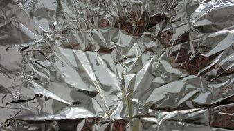 slide crumpled packaging metal foil