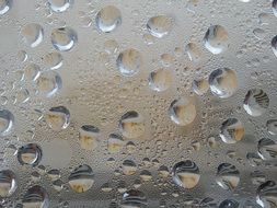 drops of water on the glass