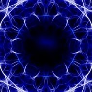 psychedelic blue fractal art