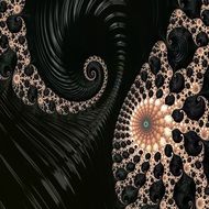 fractal black pearl abstract art