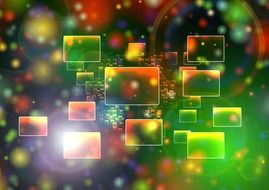 background with bokeh disco lights