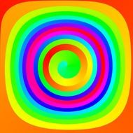 multicolored spiral popart