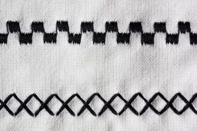 Black pattern on the fabric