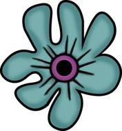 drawing of a grey flower