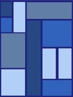 abstract blue boxes design pattern