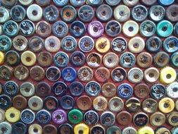 bottle caps design colorful vintage