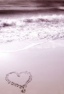 background beach heart hearts sea