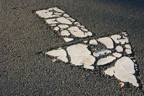 cement arrow texture symbol way