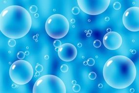 bubbles blue background