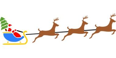 santa christmas reindeer flying