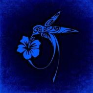 bird flower background blue bright