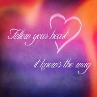 romantic expression on a purple background
