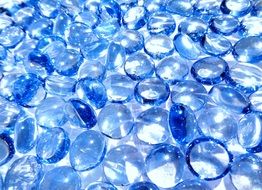 blue sparkling marbles