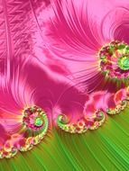 spring abstract fractal flower