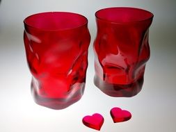 glass drink red water thirst