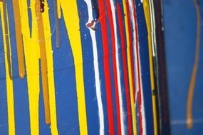 streaks of multicolored paint