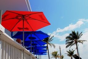 red white blue umbrella pattern