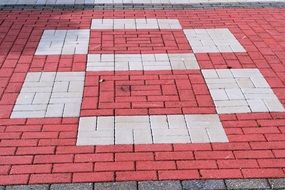 pattern on paving stones