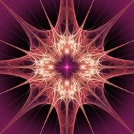 burgundy background with fractal digital art