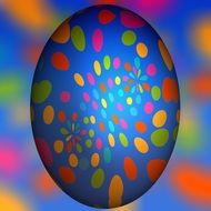 greeting card with colored Easter egg