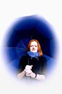 woman umbrella background people