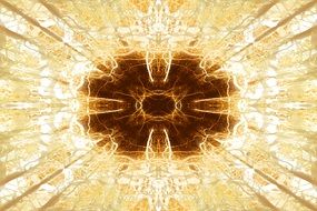 yellow fractal rays