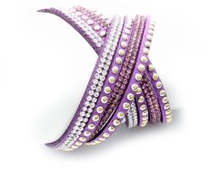 light purple bracelet with metal rivets