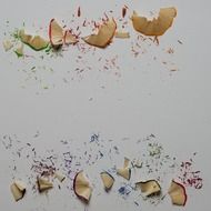 pencils cuttings of different colors